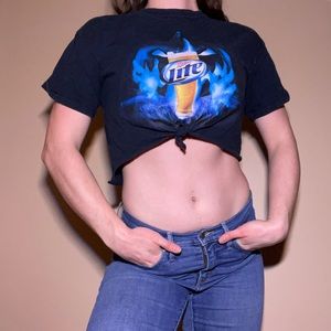 Custom cropped miller shirt